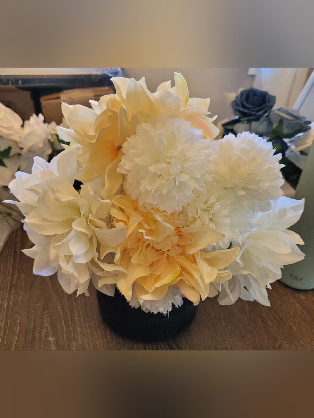 Spring Dahlia & Chrysanthemum Faux Flowers